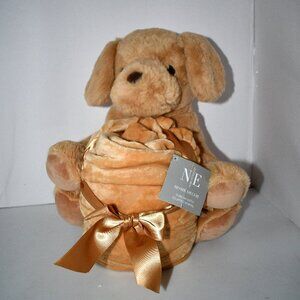 Noble Excellence Plush Dog with Blanket 50" x 60" #NF1PR0010 NWT